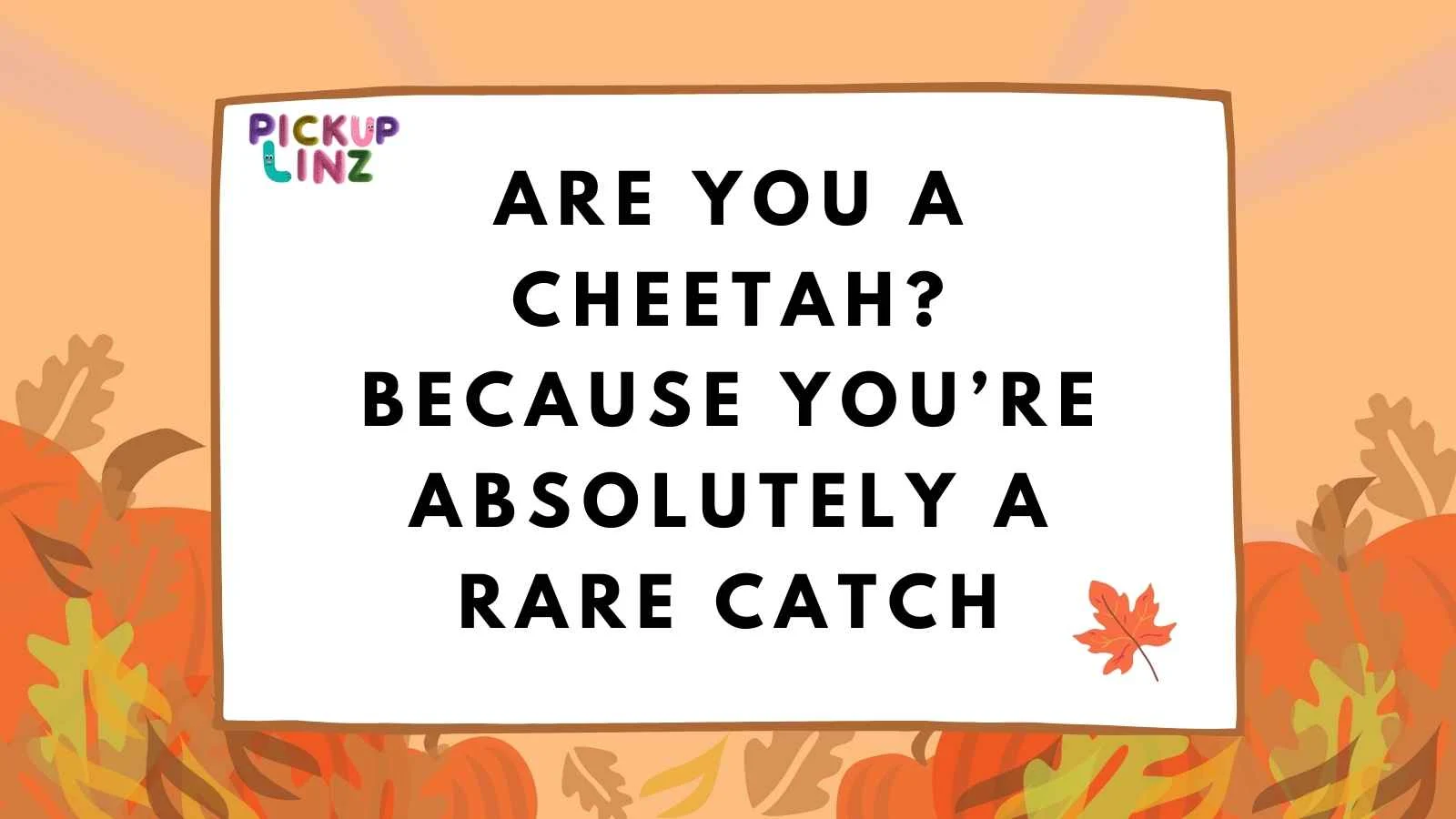 Cheetah Pickup Lines
